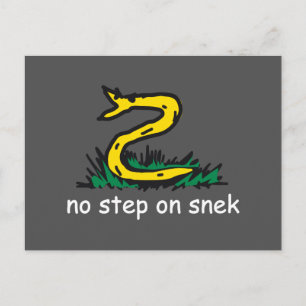 Keine Schritte auf snek memes Gadsden parody SnekR Postkarte