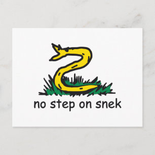 Keine Schritte auf snek memes Gadsden parody SnekR Postkarte