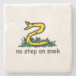 Keine Schritte auf snek memes Gadsden parody SnekR Steinuntersetzer