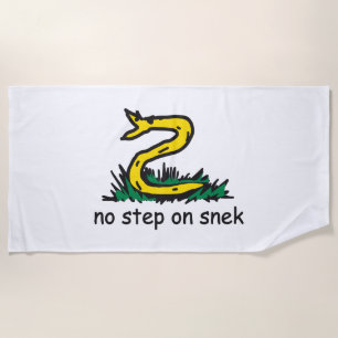 Keine Schritte auf snek memes Gadsden parody SnekR Strandtuch