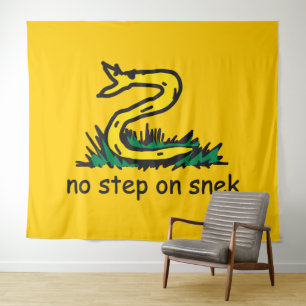 Keine Schritte auf snek memes Gadsden parody SnekR Wandteppich