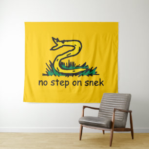 Keine Schritte auf snek memes Gadsden parody SnekR Wandteppich