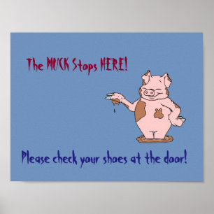 Keine Schuhe erlaubt - der DRECK stoppt hier! Poster