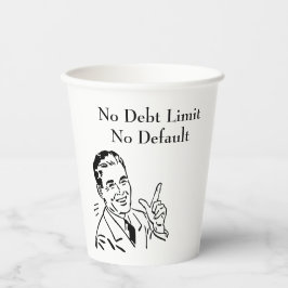 Keine Schulden, kein Standard Pappbecher