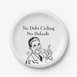 Keine Schulden, keine Standardeinstellung Pappteller