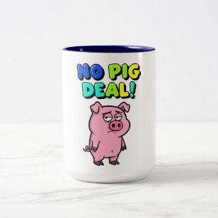 Keine Schweine-Sache Wortspiel Zweifarbige Tasse