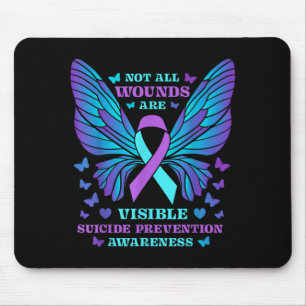 Keine sichtbaren Wunden sind Prävention-Bewusstsei Mousepad