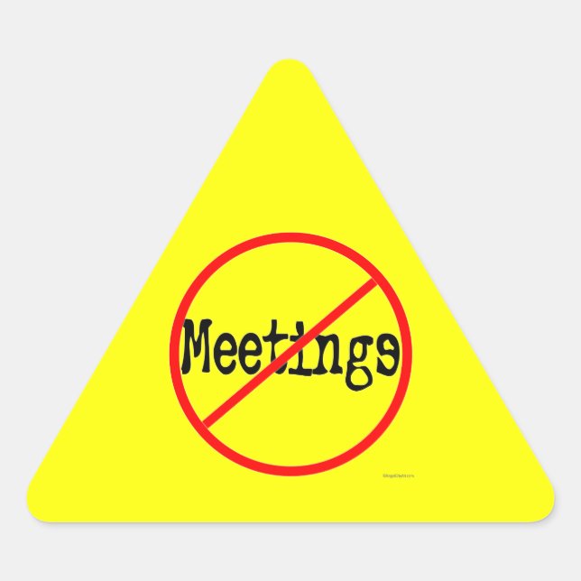Keine Sitzungen Funny Office Sprichwort Sticker (Vorderseite)
