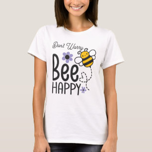 Keine Sorge Bee Happy Blumenherz T-Shirt
