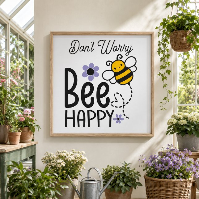 Keine Sorge Bee Happy Heart Poster (Von Creator hochgeladen)