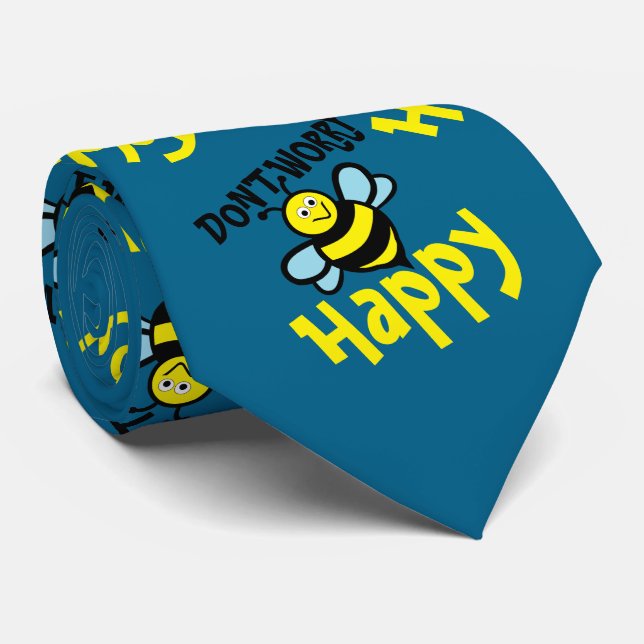 Keine Sorge, Bee Happy Krawatte (Gerollt)