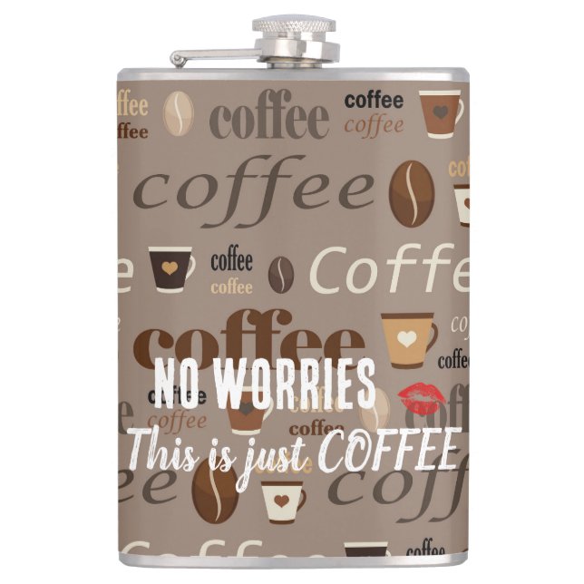 Keine Sorge, das ist nur eine KAFFEE-Flasche Flachmann (Vorderseite)
