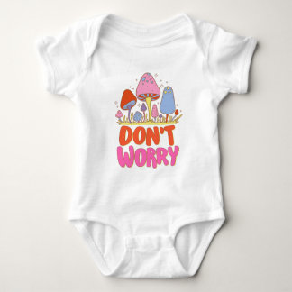 Keine Sorge - farbenfroher Kawaii Mushroom Baby Strampler