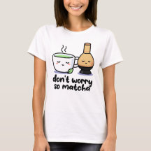 Keine Sorge Funny Matcha Cartoon Tea Cup Pun