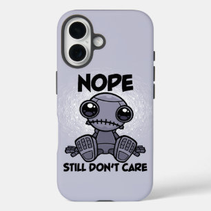 Keine Sorge für den Niedlichen Roboter iPhone 16 Hülle