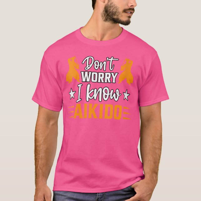Keine Sorge, ich kenne Aikido Martial Arts Kanji M T-Shirt (Vorderseite)