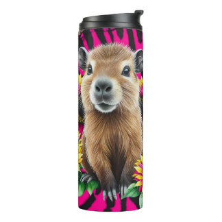 Keine Sorge, seien Sie Cappy - Niedliche Capybara  Thermosbecher