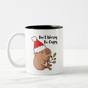 Keine Sorge, seien Sie Cappy - Niedlicher Urlaub C Zweifarbige Tasse