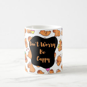 Keine Sorge, seien Sie zufrieden - Fun Capybara-Mu Kaffeetasse