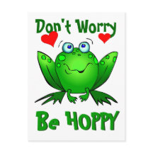 Keine Sorge, um Hoppy Niedliche grüne Frosch mit H
