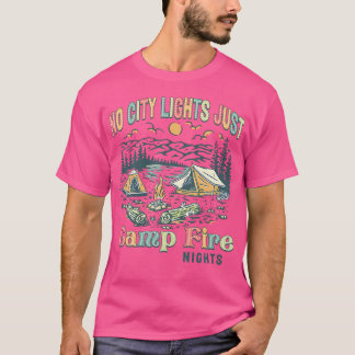 Keine Stadtbeleuchtung nur Campingabende Frauen Re T-Shirt