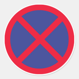 Keine Stehenden oder Parking Klassische Rundkleber Runder Aufkleber