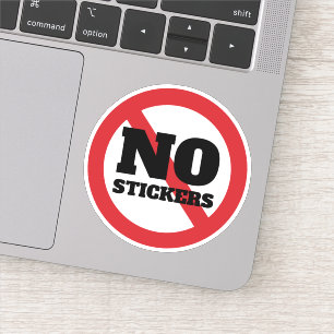 KEINE STICKERZEICHEN AUFKLEBER