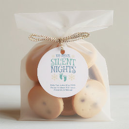 Keine stillen Nächte Weihnachtsschwangerschaft meh Runder Aufkleber