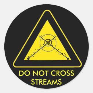 KEINE STREAMS ÜBERTRAGEN RUNDER AUFKLEBER