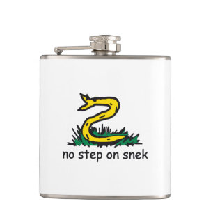 Keine Stufe auf Snek-Meme Gadsden-Parodie SnekRigh Flachmann