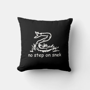 Keine Stufe auf Snek-Meme Gadsden-Parodie SnekRigh Kissen