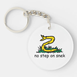 Keine Stufe auf Snek-Meme Gadsden-Parodie SnekRigh Schlüsselanhänger