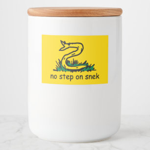 Keine Stufe auf Snek-Meme Gadsden SnekRight gelb Lebensmitteletikett