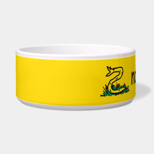 Keine Stufe auf Snek-Meme Gadsden SnekRight gelb Napf