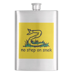 Keine Stufe auf Snek-Memes Gadsden-Parodie SnekRig Flachmann