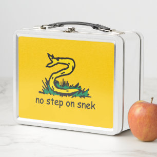 Keine Stufe auf Snek-Memes Gadsden-Parodie SnekRig Metall Brotdose