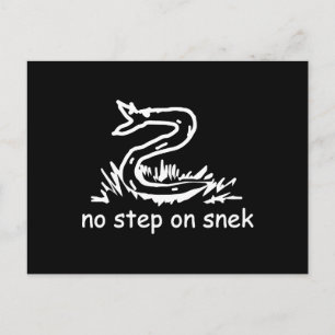 Keine Stufe auf Snek-Memes Gadsden-Parodie SnekRig Postkarte