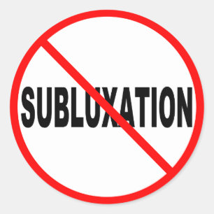 Keine Subluxations-Aufkleber Runder Aufkleber