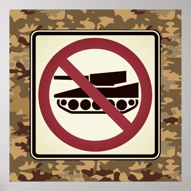 Keine Tanks für Camouflage Poster (Vorne)