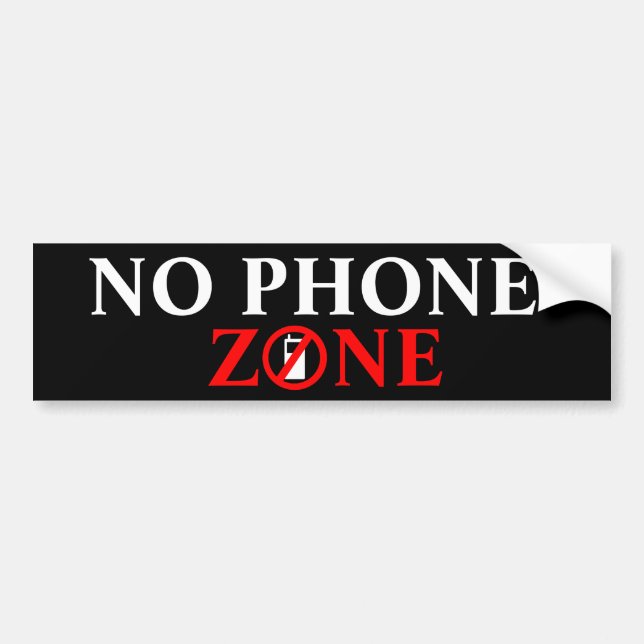 Keine Telefon-Zone (1,2) Autoaufkleber (Vorne)