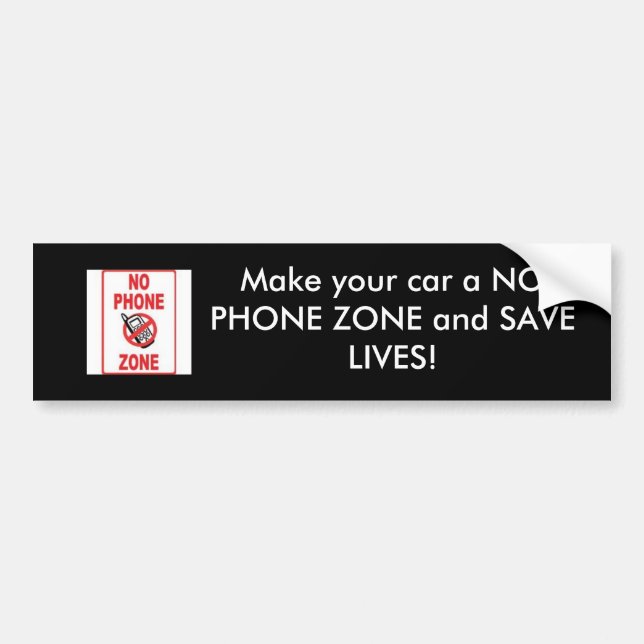 KEINE TELEFON-ZONE, stellen Ihr Auto ein KEIN Autoaufkleber (Vorne)