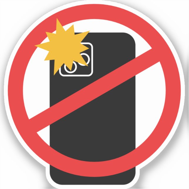 Keine Telefonfotografie - Achtung der Privatsphäre Aufkleber (Vorderseite)