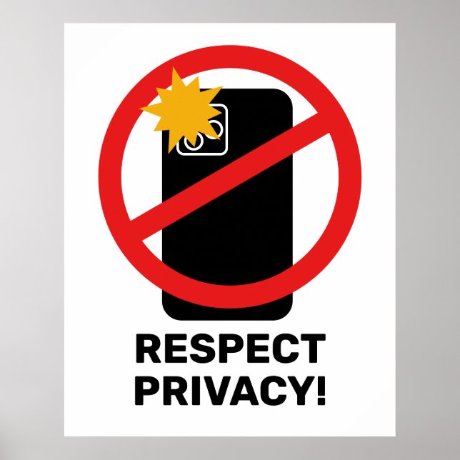 Keine Telefonfotografie - Achtung des Datenschutze Poster (Vorne)