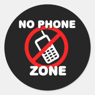 Keine Telefonzone Runder Aufkleber