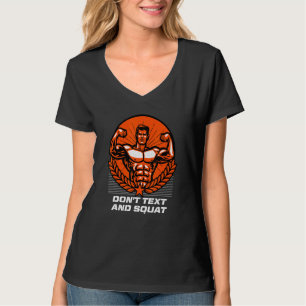 Keine Text-and-Squat-Workout-Spaß-Redewendungen fü T-Shirt