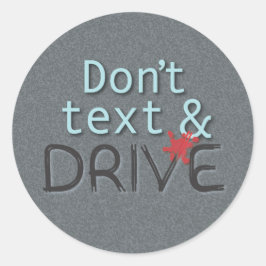 Keine Text- und Laufwerksklammern Runder Aufkleber