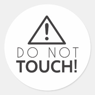 Keine Touch Runder Aufkleber