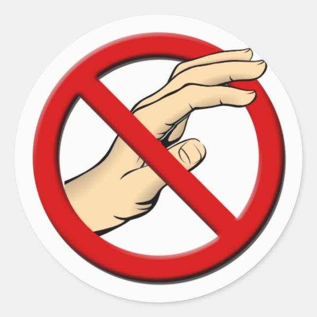 Keine Touch Rundkleber Runder Aufkleber (Vorderseite)