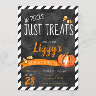 Keine Tricks nur Leckereien Candy Halloween Geburt Einladung