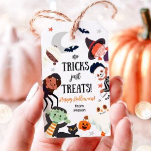 Keine Tricks nur Leckereien glückliche Halloween-K Geschenkanhänger